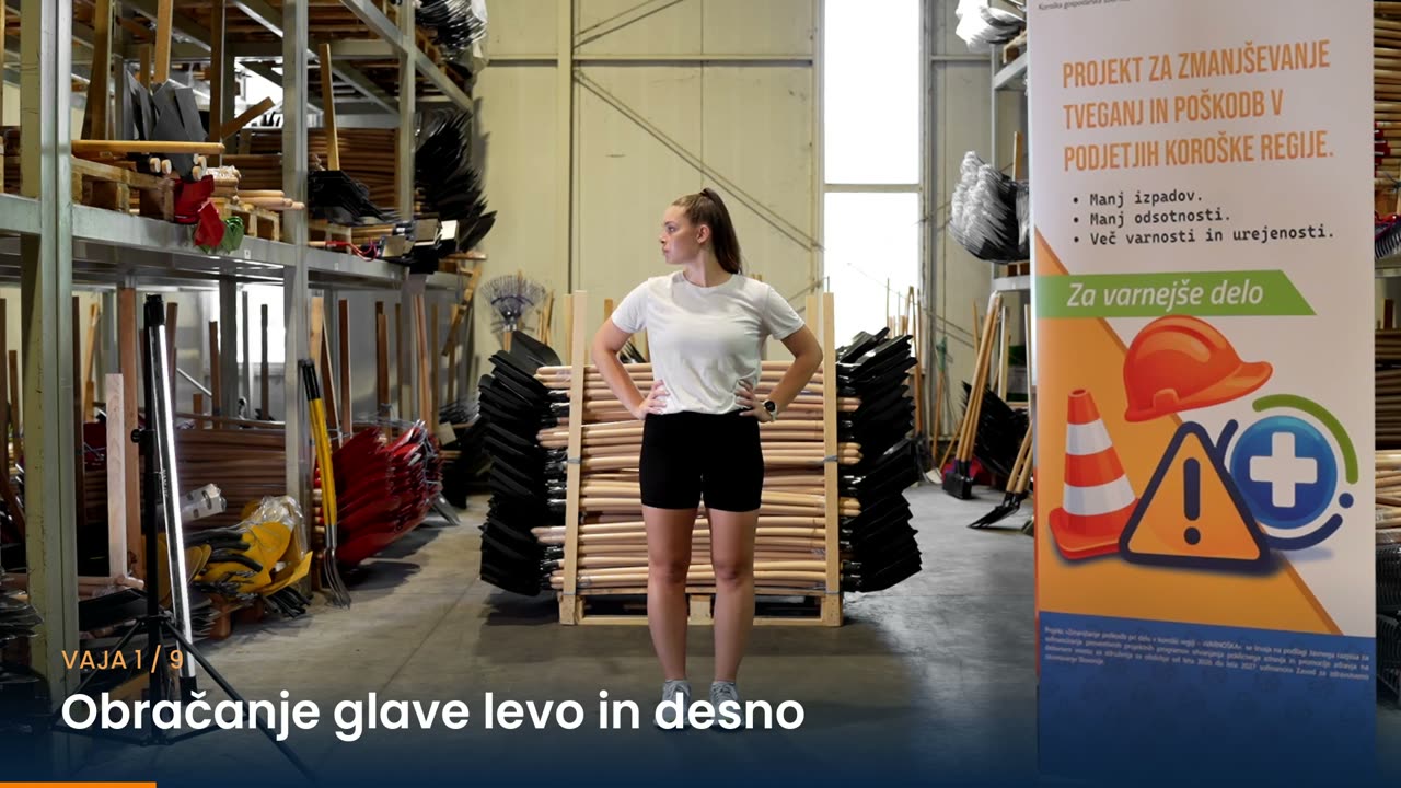 Obračanje glave levo in desno – izvedba