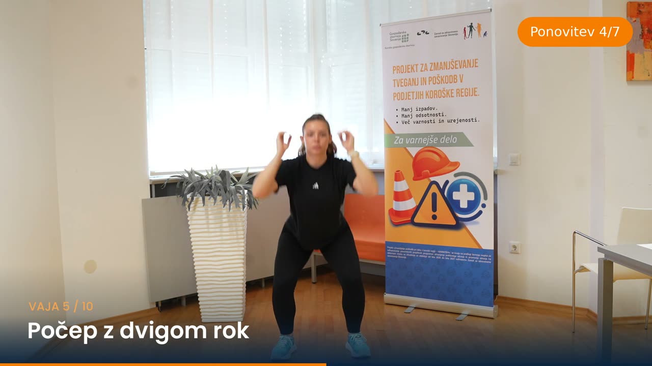 Počep z dvigom rok – izvedba