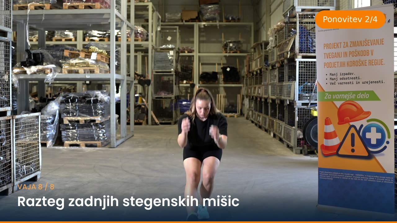 Razteg zadnjih stegenskih mišic – izvedba